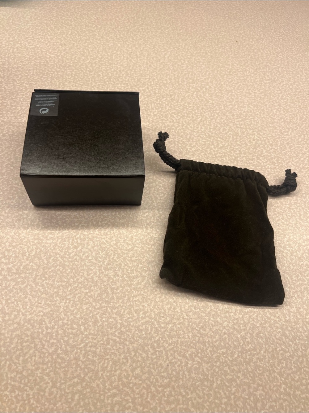 Small Black Velvet Drawstring Pouch for Men Accessories